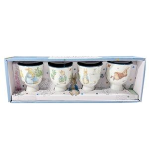 NEW Beatrix Potter PETER RABBIT Ceramic Egg Cups Set/4